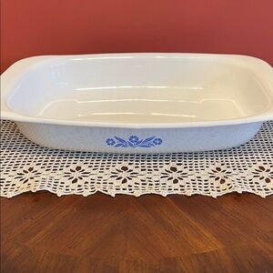 VTG Corning Ware Blue Cornflower Roaster P-21 Large Baking Dish Lasagna Pan USA